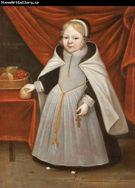 unknow artist Portrait of a girl with a rosary